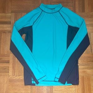 Boys 12/14  Cherokee sunguard swim shirt navy and bright blue